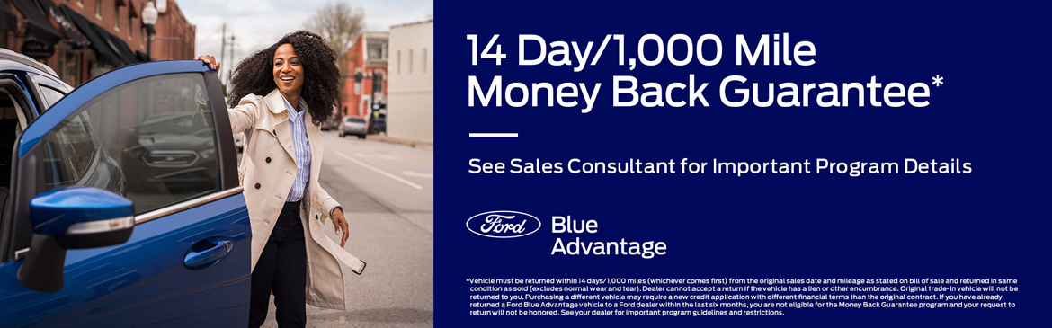 Ford Certified Preowned Vehicles14 day 1000 mile MONEY BACK GUARANTEE