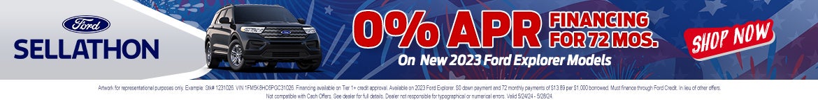 0% APR on 2023 Ford Explorers