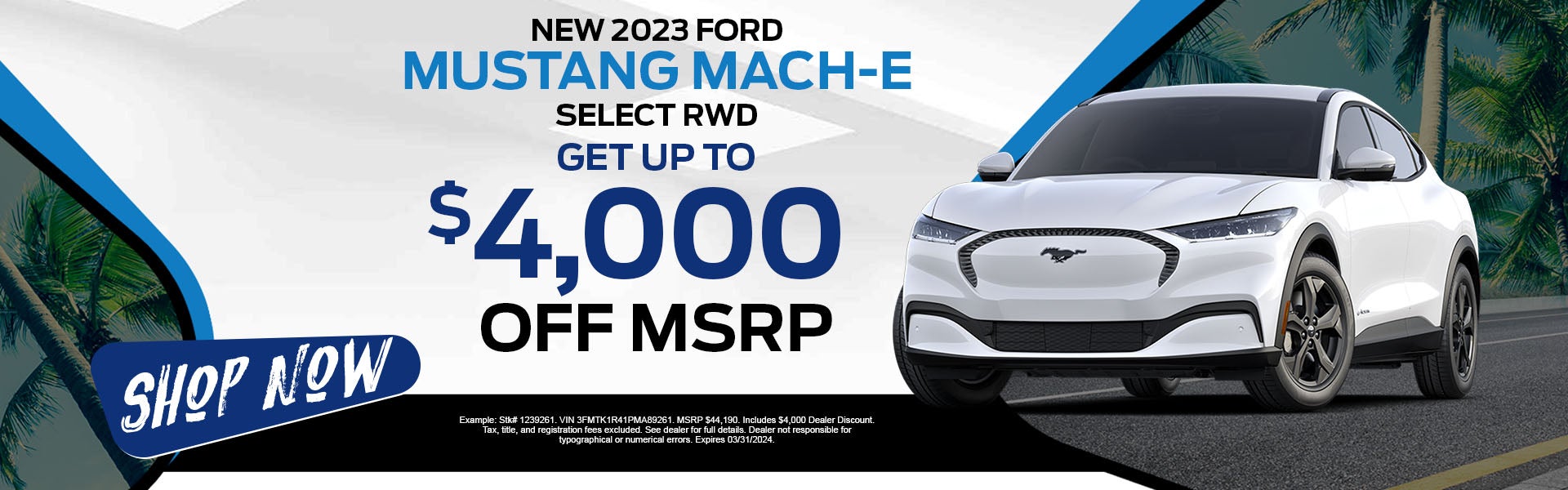 $4,000 off MSRP on a new 2023 Mustang Mach-E